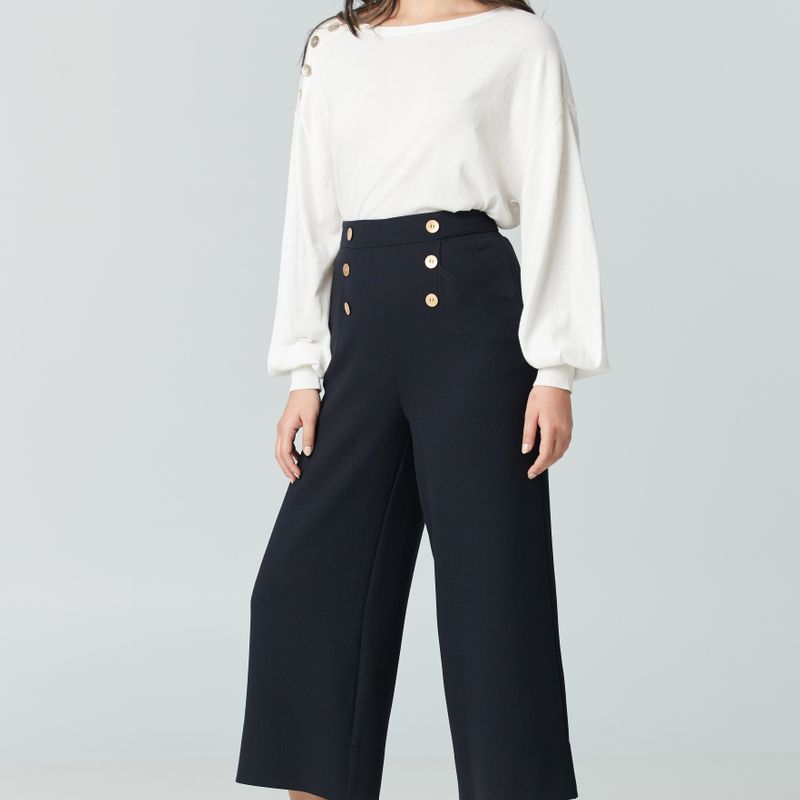 Pantalon matelot avec bouton