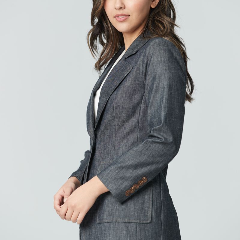 Jacket simple bouton avec poche