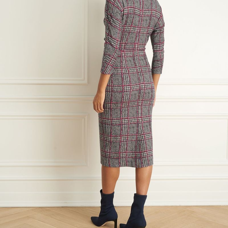 Plaid Wrap Dress