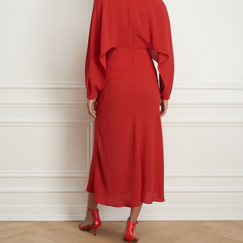 Flowy maxi dress with dolman sleeve