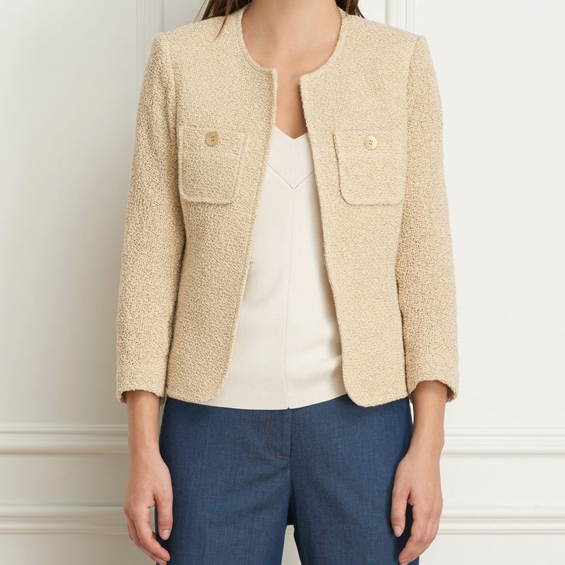 Crop jacket with patch pokets