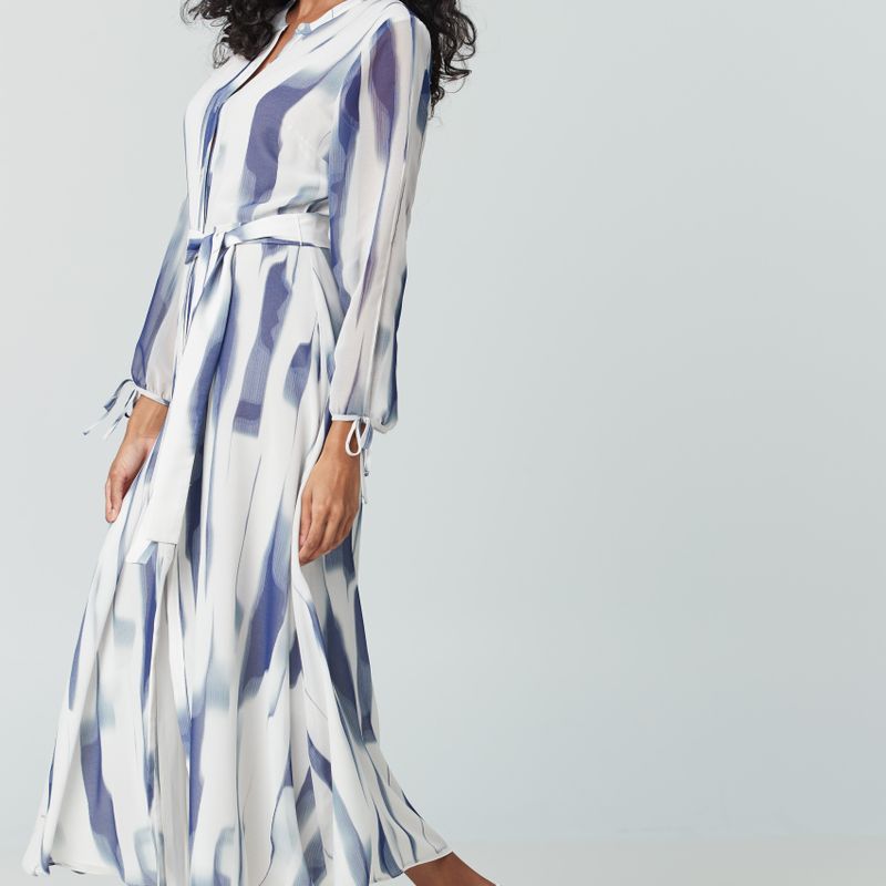 Robe maxi manche ouverte