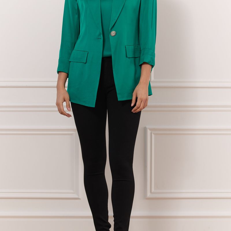 Satin Single Button Jacket