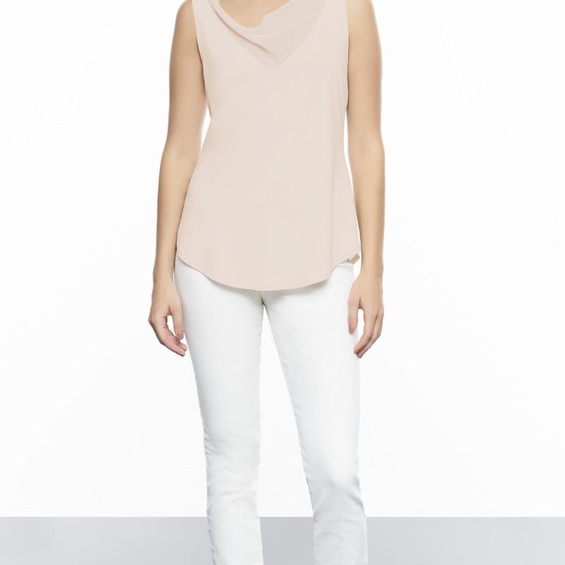 V-Neck Cami With Draped Vanessa Chiffon Detail