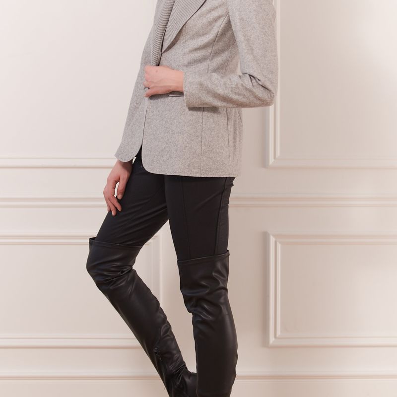 Jacket avec col tricot amovible