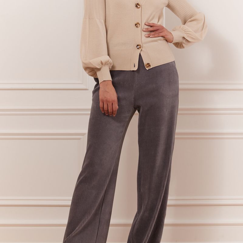 Cardigan court manche demi bouffante