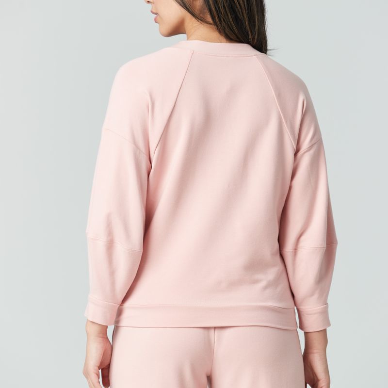 V neck top with lantern sleeve
