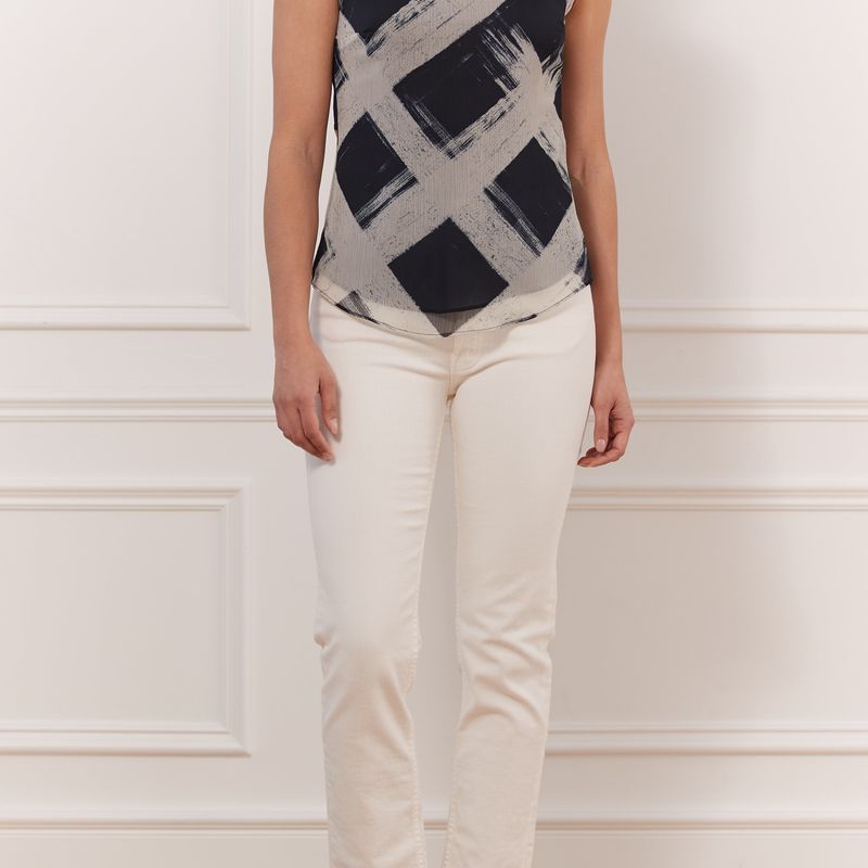 Printed Sleeveless Top