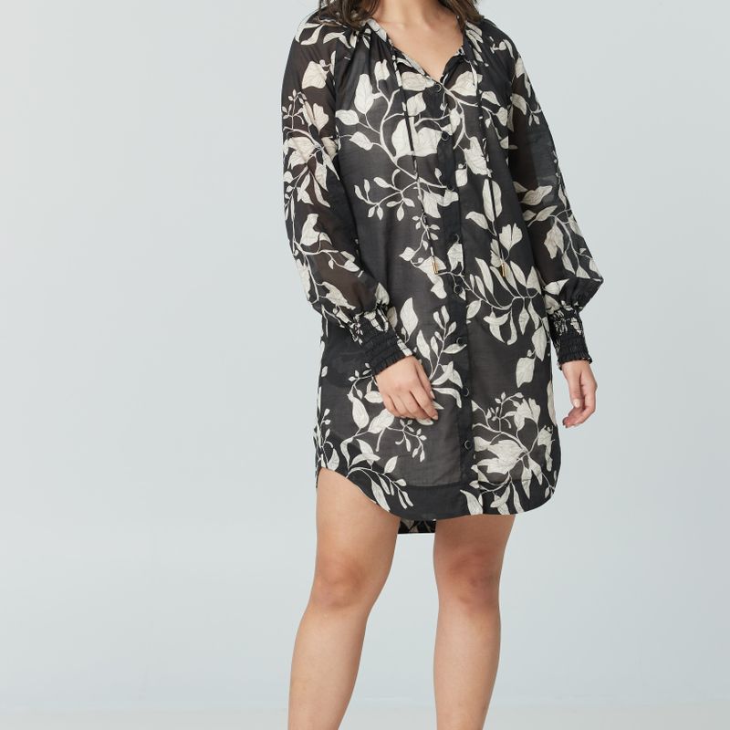 Robe Boho manche bouffante