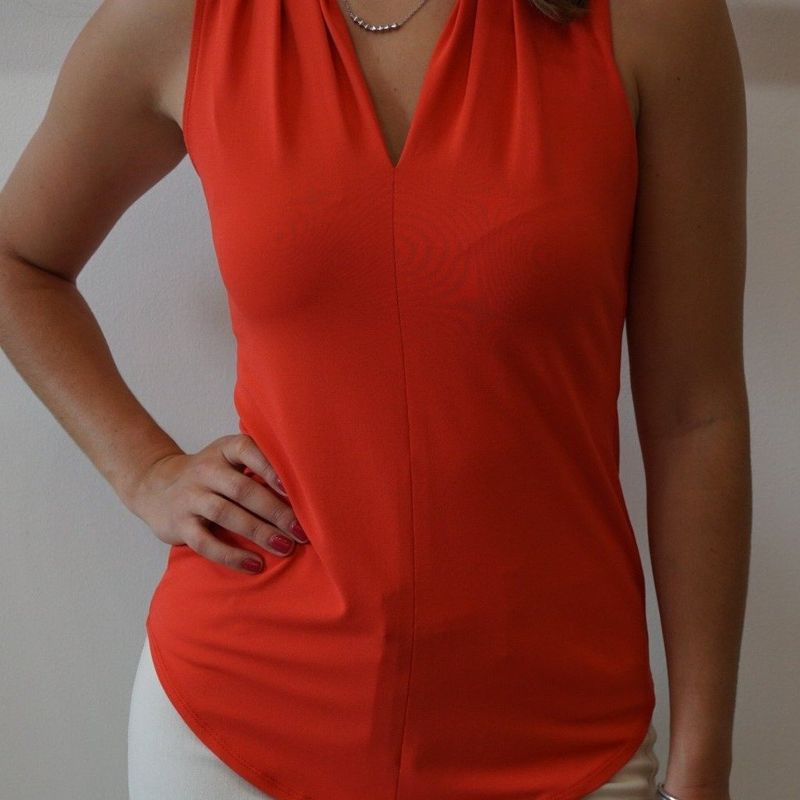 Sleeveless V-Neck Top