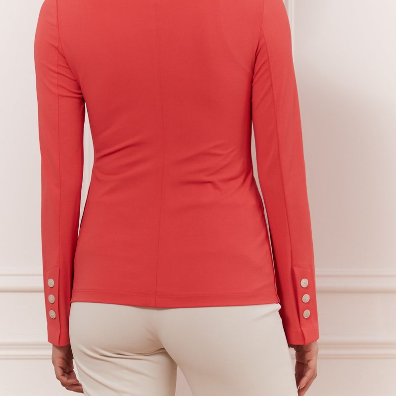 Matte Jersey Double-Breast Jacket