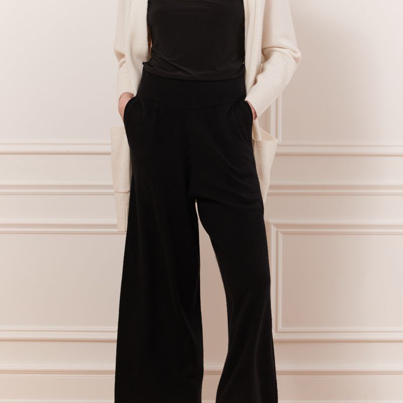 Pantalon large en tricot