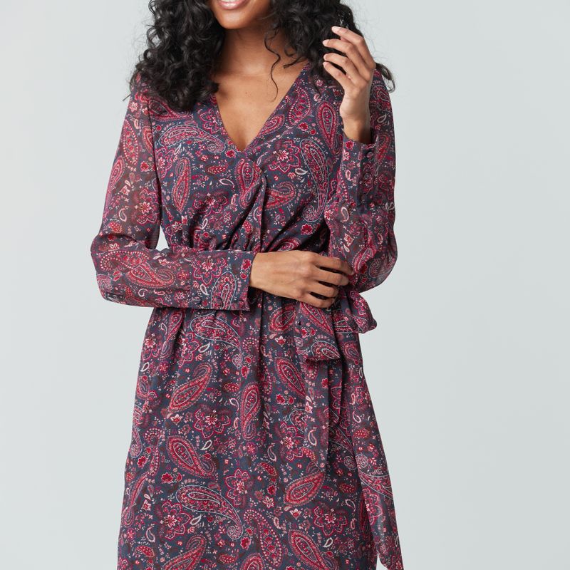 Robe courte croisée