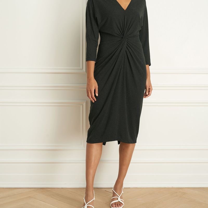 Robe Manches Longues Avec Nœud
