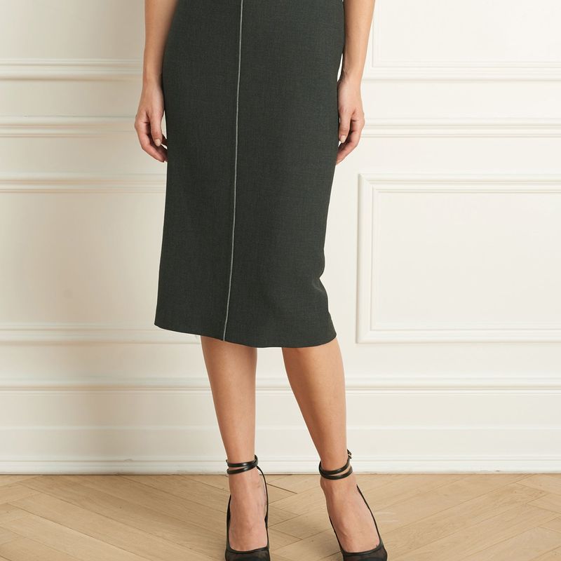 Double Face Pencil Skirt
