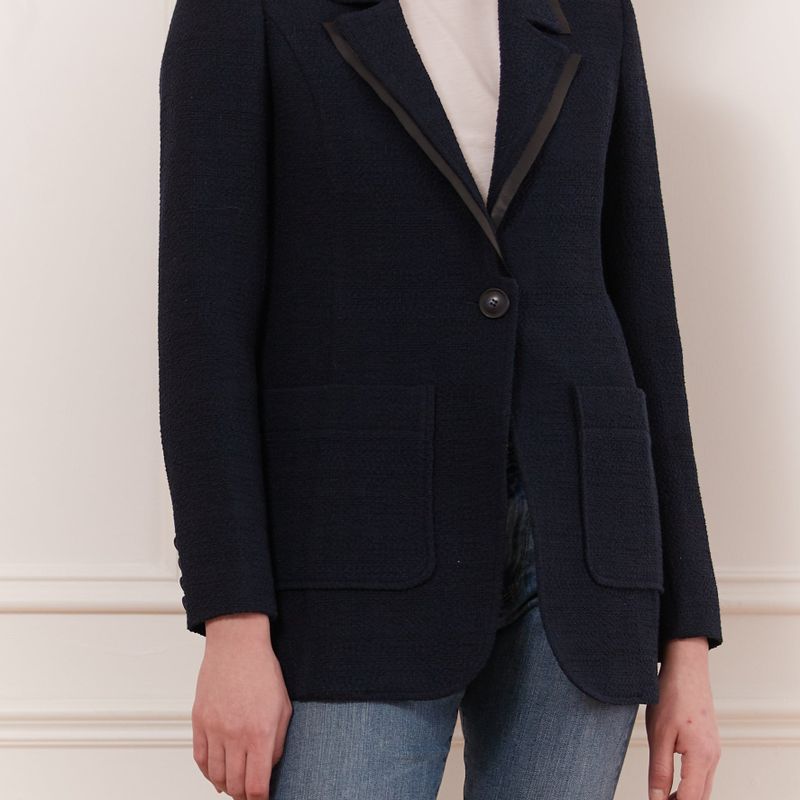 Veston avec détail faux cuir