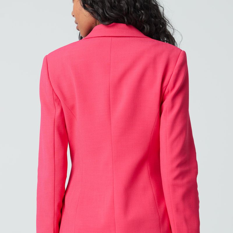 Jacket couture contraste au col