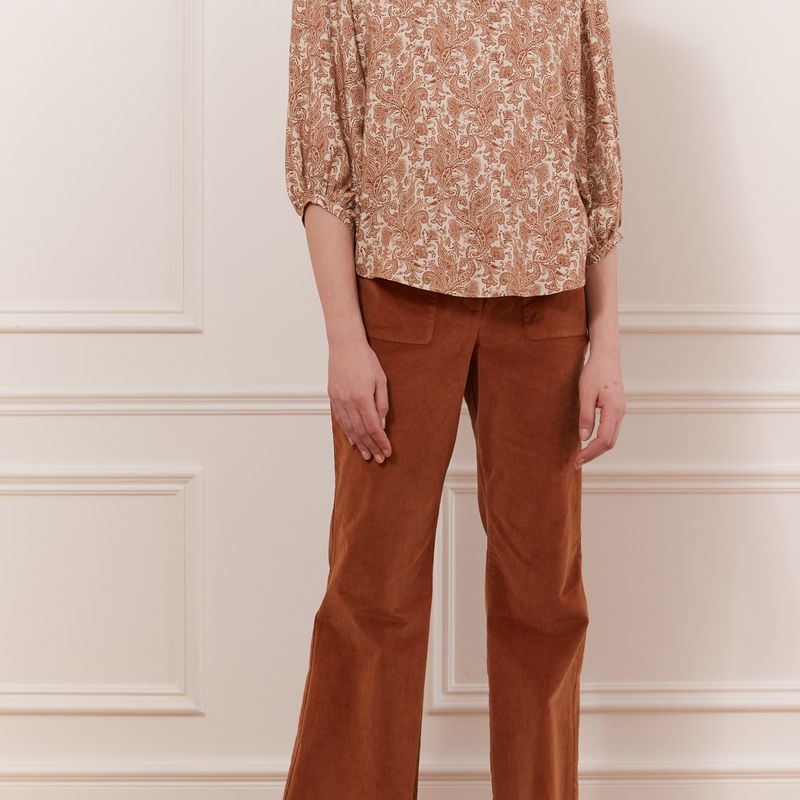 Blouse imprimée manche bouffante