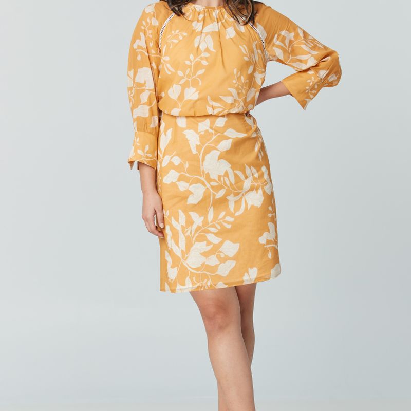 Robe boutonnée manche bouffante