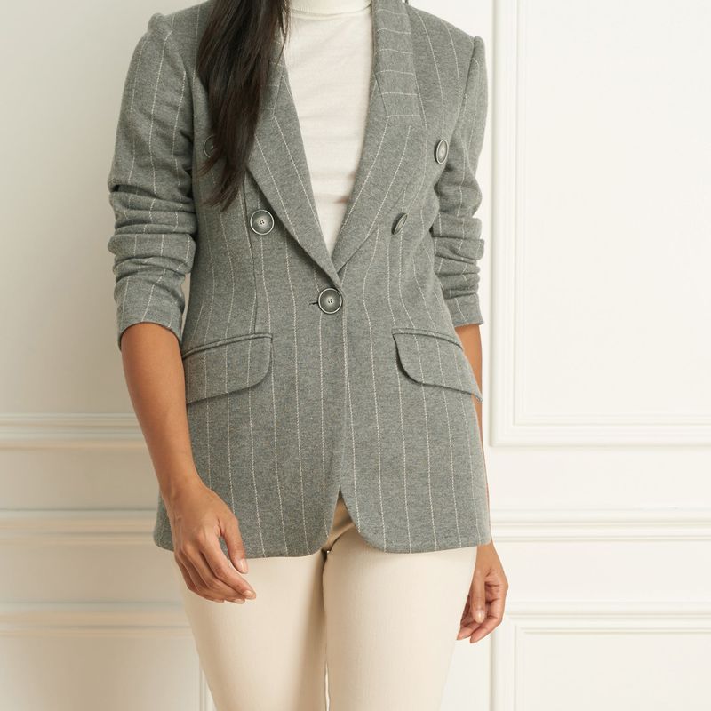 Faux Double-Breast à rayures