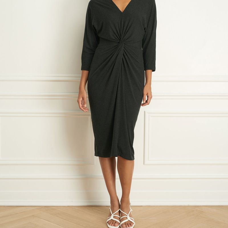 Robe Manches Longues Avec Nœud