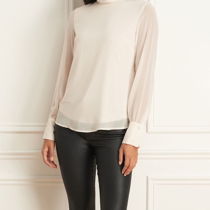 Blouse Chiffon Avec Col