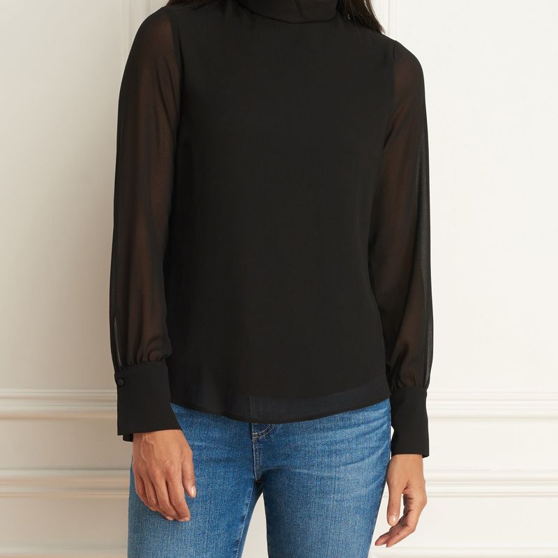 Blouse Chiffon Avec Col