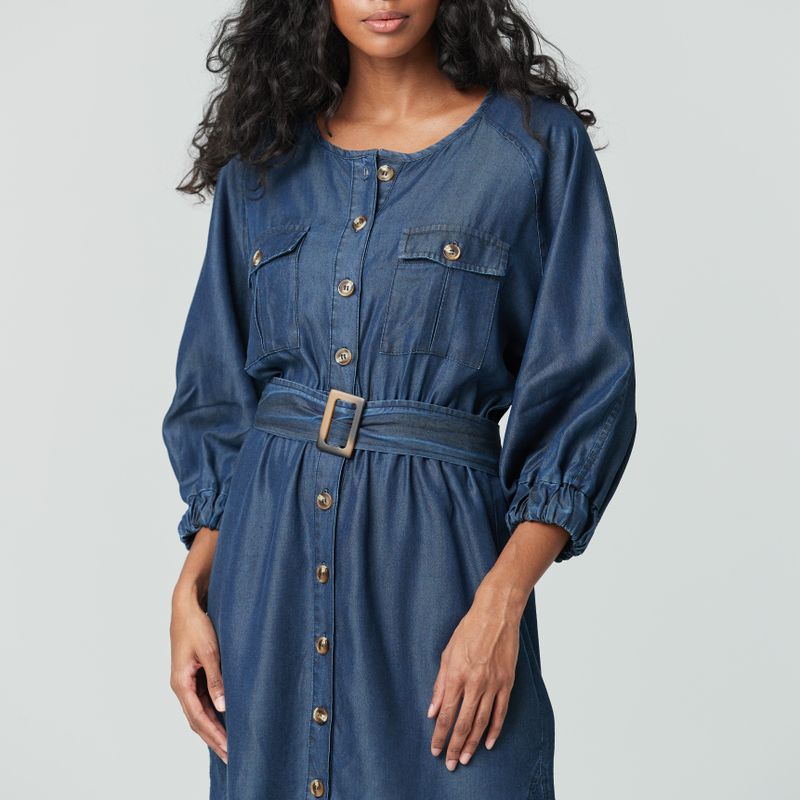 Robe courte manche bouffante