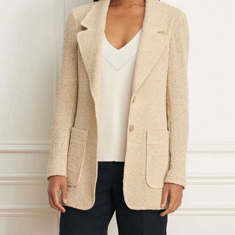 Boyfriend jacket wth patch pockets