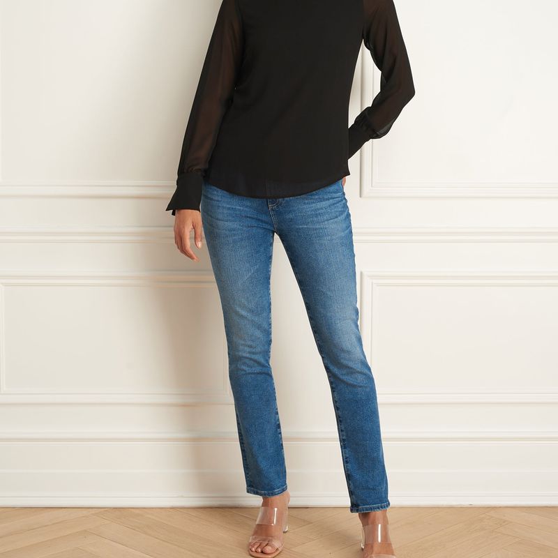 Blouse Chiffon Avec Col