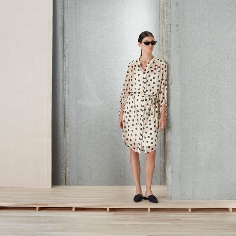 Polka Dot Long Sleeve Dress