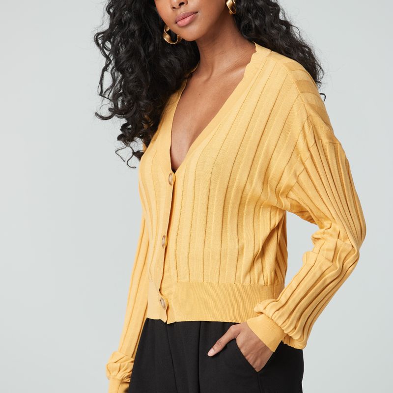Cardigan court manche ample