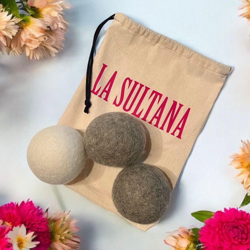 Balles (3) de séchage en laine naturelle