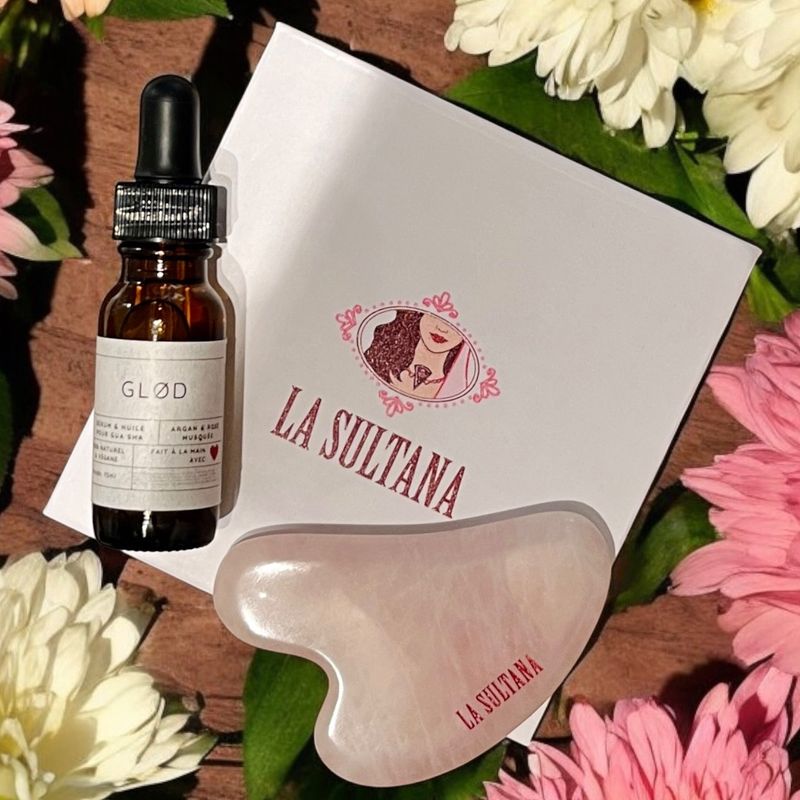 Sérum pour le visage et massage Gua Sha LIV chanvre & camomille