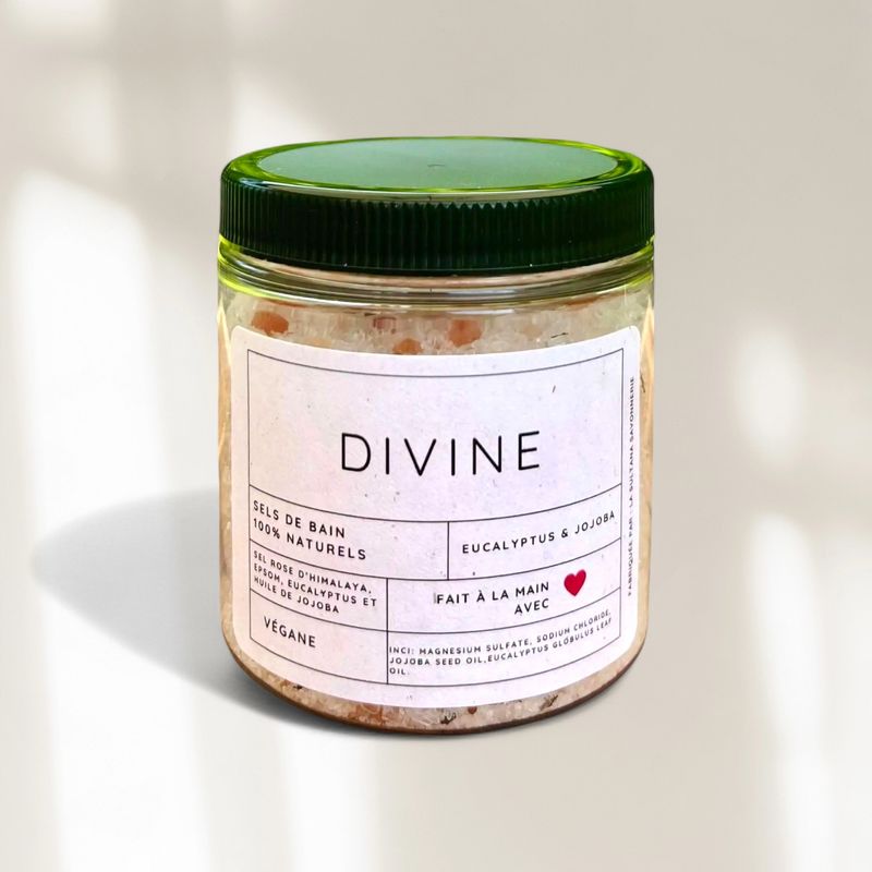 Sels de bain DIVINE eucalyptus  et menthe