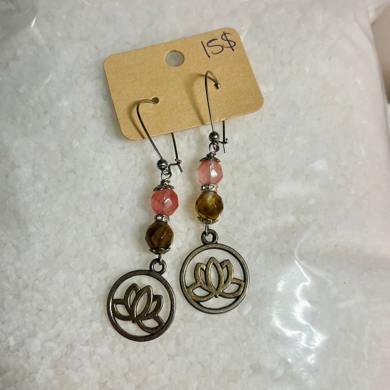 Boucles d'oreilles lotus
