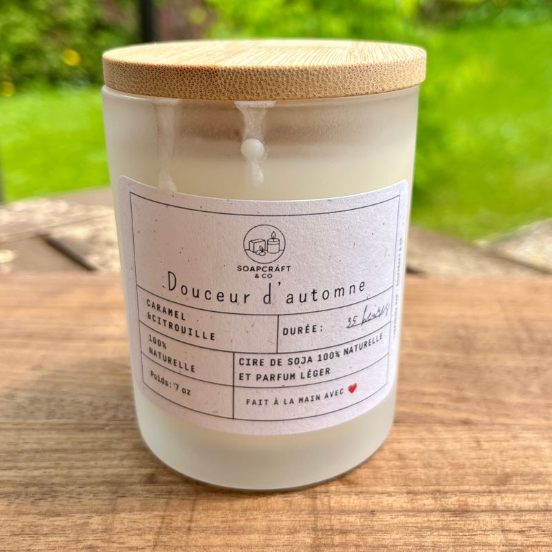Liquidation: bougie de soja Douceur d'automne