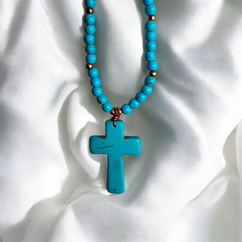 Pendentif et collier en turquoise