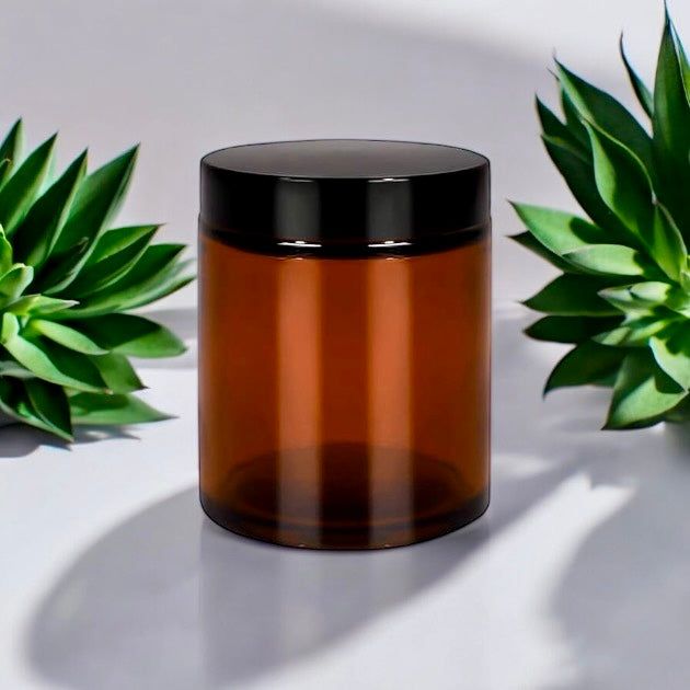 Pot en verre ambré 240 ml (8oz)