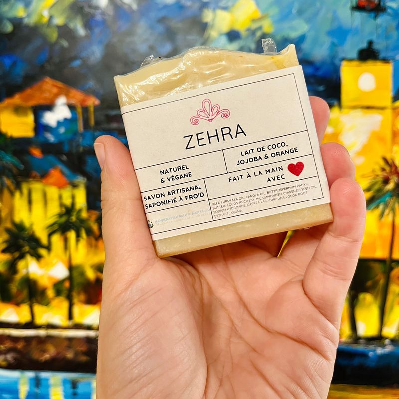 Imparfait: savon au lait de coco ZEHRA jojoba et orange