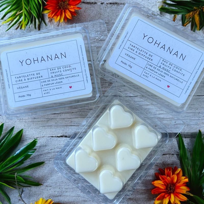 Tartelette au soja YOHANAN eau de coco,  fruits confits et musc