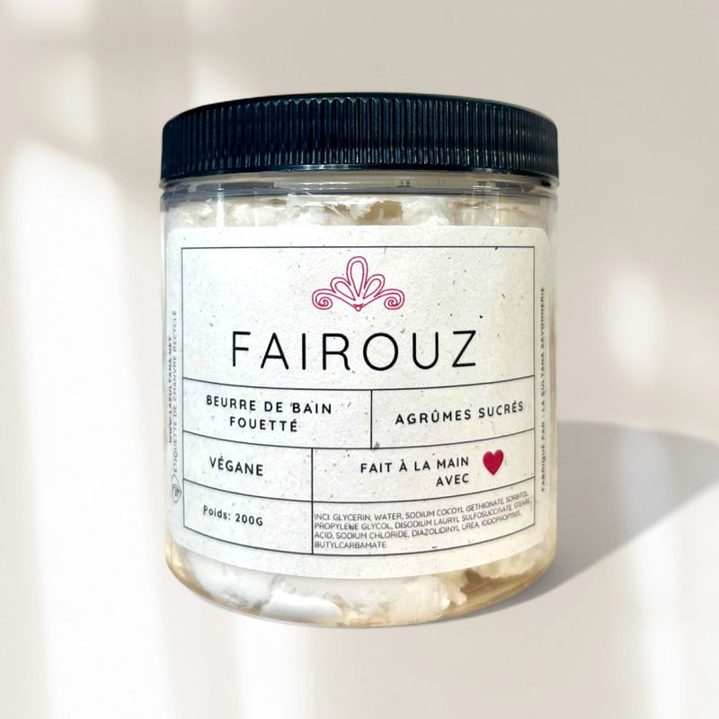 Savon fouetté FAIROUZ agrûmes sucrés