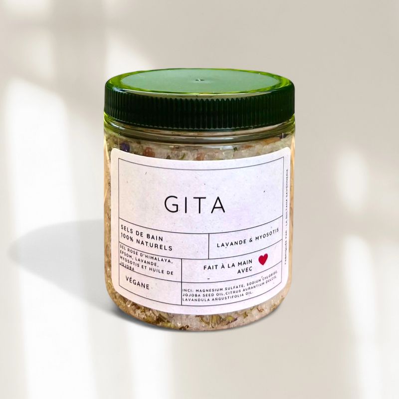 Sels de bain GITA lavande et myosotis