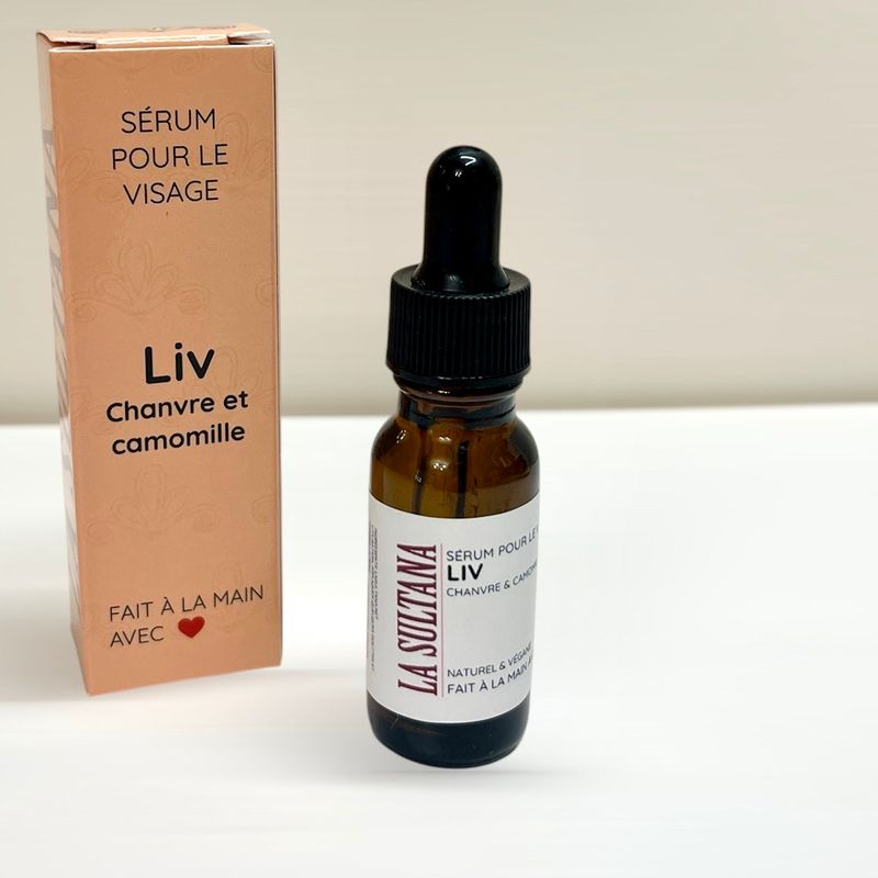Sérum pour le visage et massage Gua Sha LIV chanvre & camomille