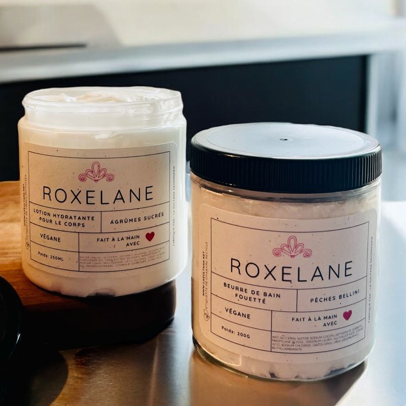 Ensemble ROXELANE pêches Bellini