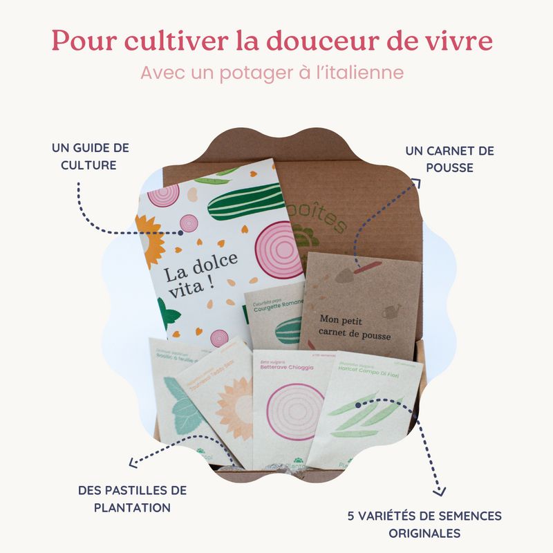 Coffret de jardinage "La dolce vita!" : Potager de légumes italiens