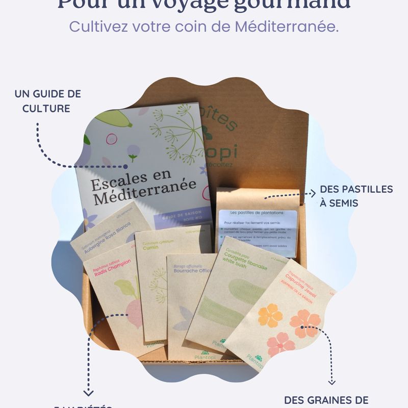 Coffret de jardinage "Escales en Méditerranée"