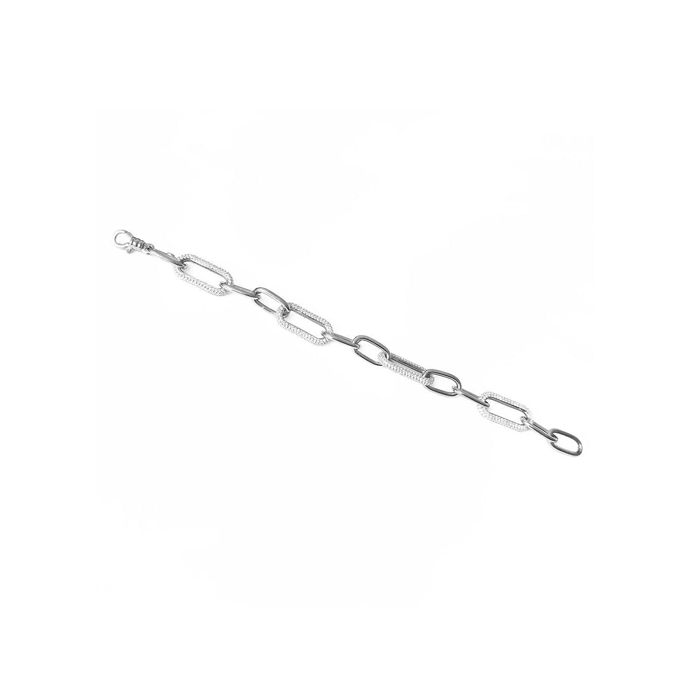 Bracelet Chaîne massive Scintillante en argent sterling