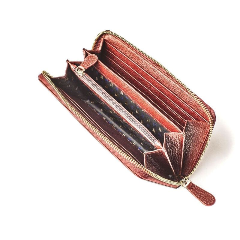Portefeuille Mya en cuir bourgogne