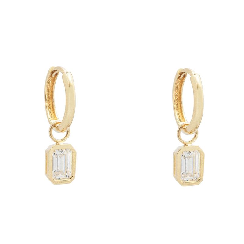 Duo de pendentifs pour anneaux en or jaune 10K